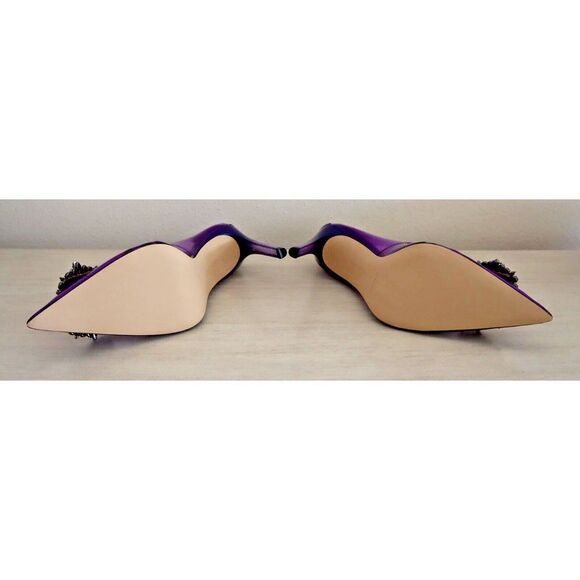 Good American Sz 11 Purple Cinder-F*cking-Rella Jeweled Stiletto Pumps $195 - Picture 13 of 14